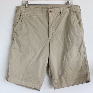 American Eagle Mens Cargo Khaki Dress Casual Shorts Tan Beige Sz 34
